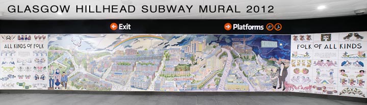 Glasgow Hillhead Subway Mural 2012